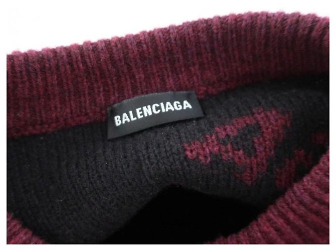 Balenciaga Wollpullover dunkelrot Bordeaux - Ansicht 7