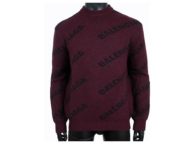Balenciaga Wollpullover dunkelrot Bordeaux - Ansicht 8