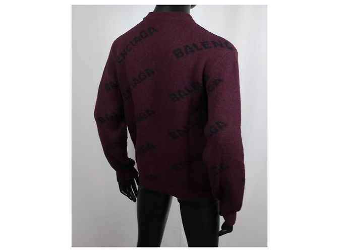 Balenciaga Wollpullover dunkelrot Bordeaux - Ansicht 9