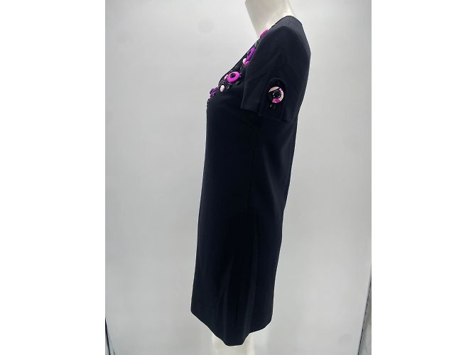 Emilio Pucci Kleider T.FR 36 Wolle Schwarz - Ansicht 3
