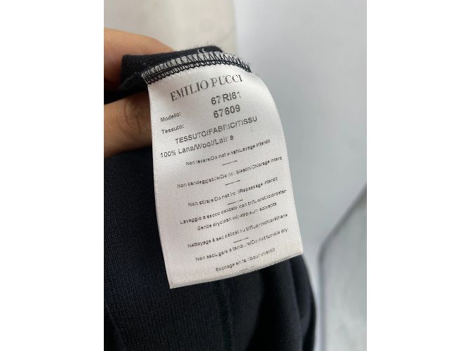 Emilio Pucci Kleider T.FR 36 Wolle Schwarz - Ansicht 6