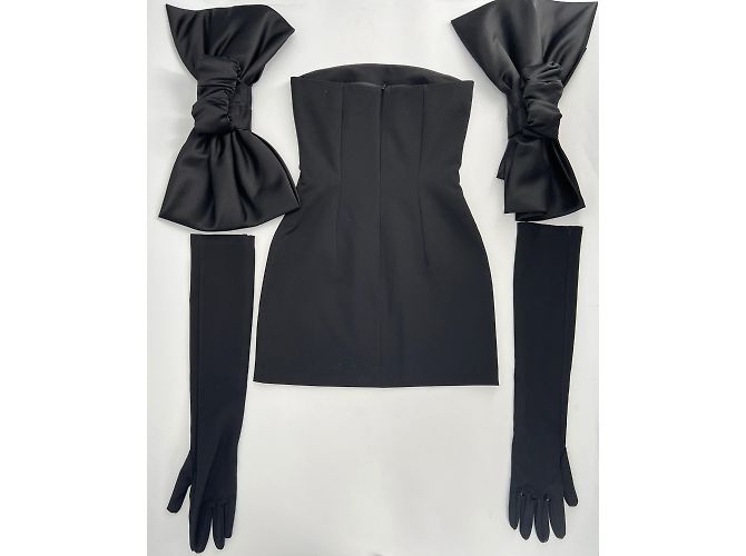 Autre Marque Miscreants London Kleid T.UK 6 Polyester Schwarz - Ansicht 2