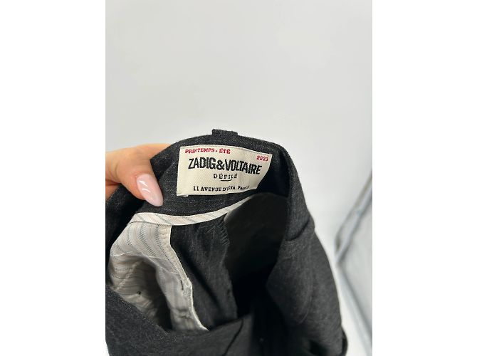 Zadig & Voltaire Hose T.FR 36 Polyester Grau - Ansicht 3