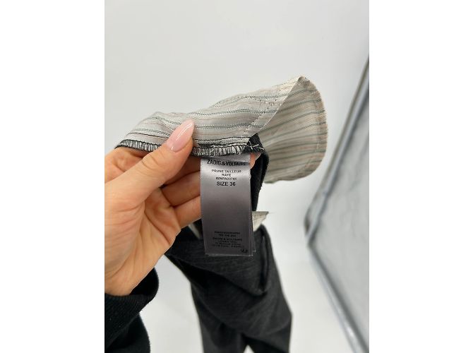 Zadig & Voltaire Hose T.FR 36 Polyester Grau - Ansicht 4