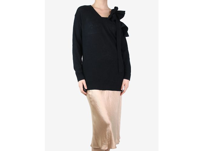 Valentino Pull noir col V à volants - taille S - vue 3