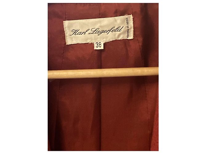 Vintage Karl Lagerfeld Jacke Rot - Ansicht 3
