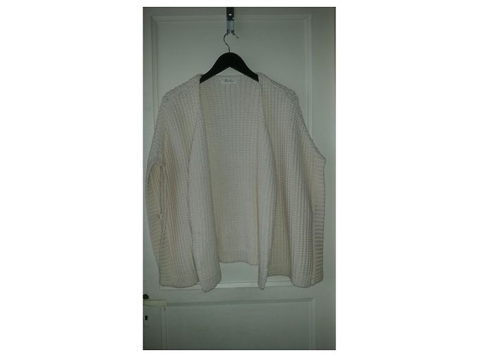 Autre Marque Marie Sixtine Cape Weste Ecru Baumwolle Aus weiß - Ansicht 4