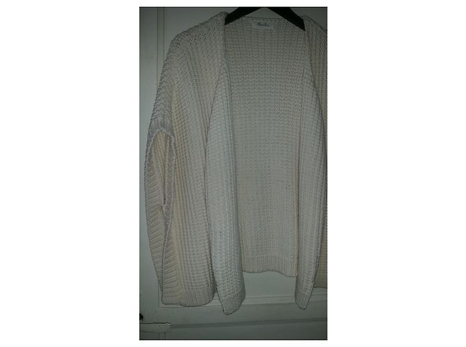 Autre Marque Marie Sixtine Cape Weste Ecru Baumwolle Aus weiß - Ansicht 5