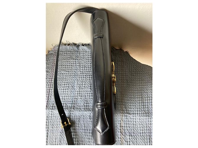 Borsa a mano Céline Horse Carriage in pelle nera Nero - vista 11
