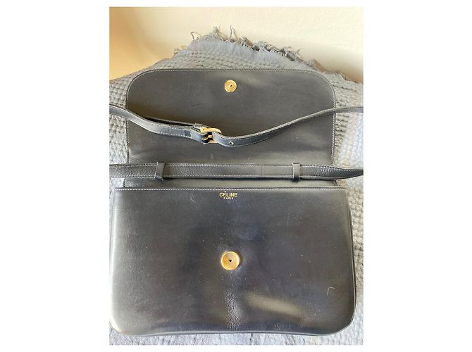 Borsa a mano Céline Horse Carriage in pelle nera Nero - vista 12
