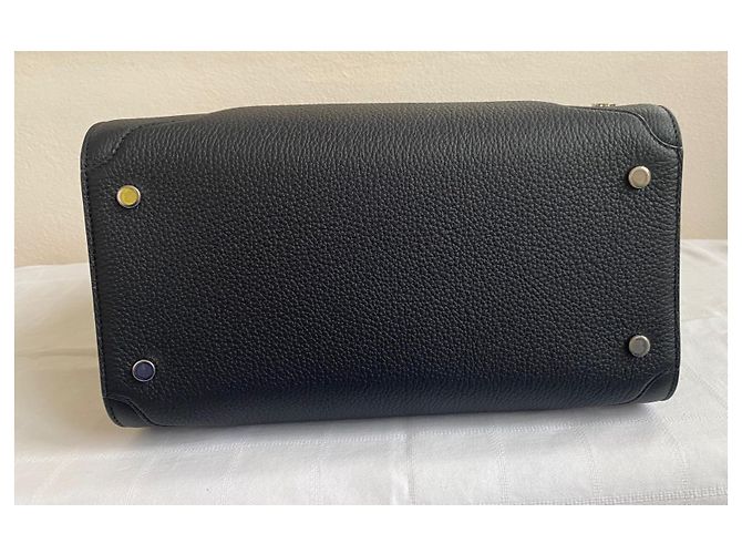 Borsa Loro Piana Sesia in pelle di vitello nera Nero - vista 3