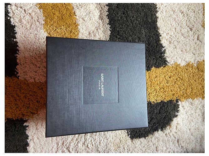 Décolleté Yves Saint Laurent Janis Pelle Rosso Scuro Bordò - vista 7