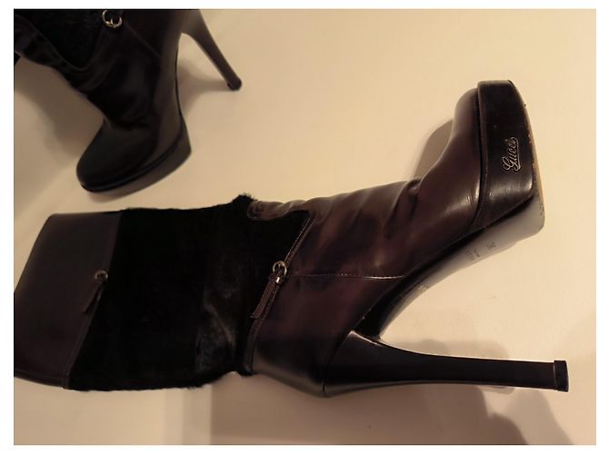 Botas Gucci de piel marrón Castaño - vista 2