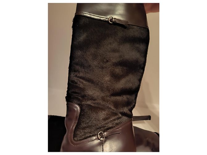 Botas Gucci de piel marrón Castaño - vista 6
