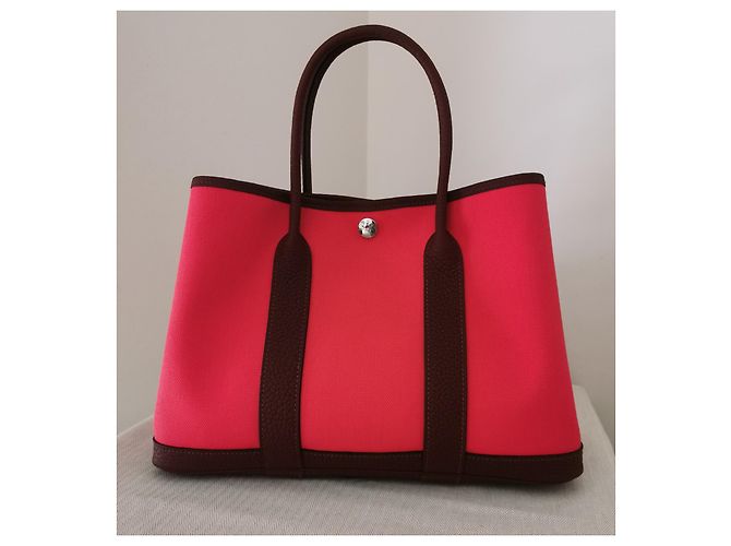Hermès Sac Garden Party 30 Rose Texas Pink - Ansicht 17