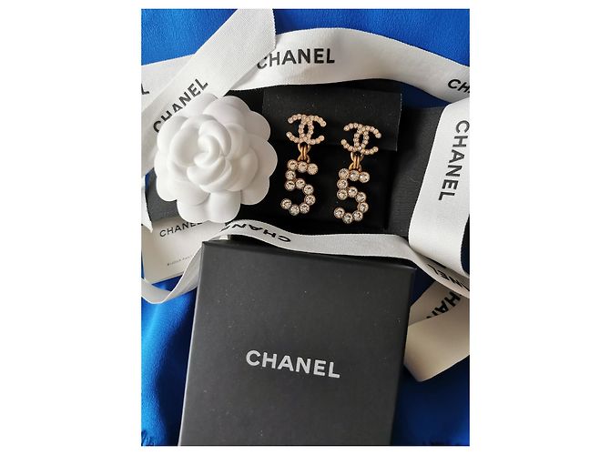 iconici orecchini a clip a goccia CHANEL CC Metallico - vista 10