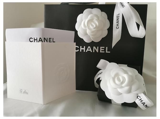 Nastro per orecchini Chanel con logo CC Argento - vista 3