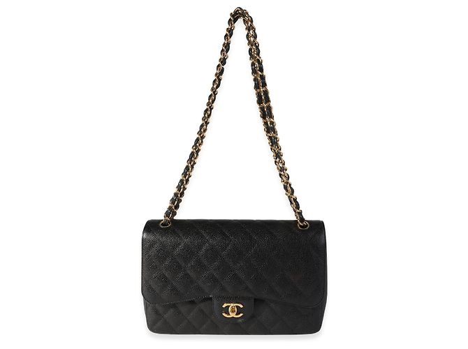 Timeless Borsa con patta classica foderata in caviale trapuntato nero Chanel - vista 2