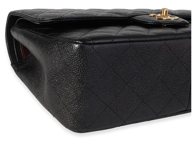 Timeless Borsa con patta classica foderata in caviale trapuntato nero Chanel - vista 7