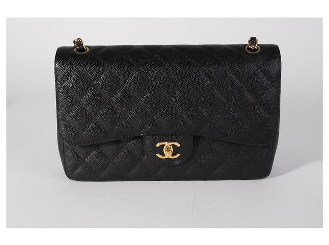 Timeless Borsa con patta classica foderata in caviale trapuntato nero Chanel - vista 8