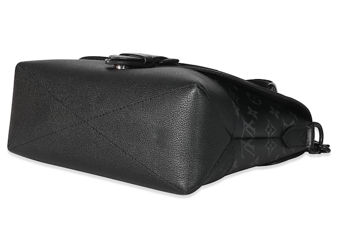 Borsa a tracolla Louis Vuitton Monogram Eclipse Saumur Nero - vista 5