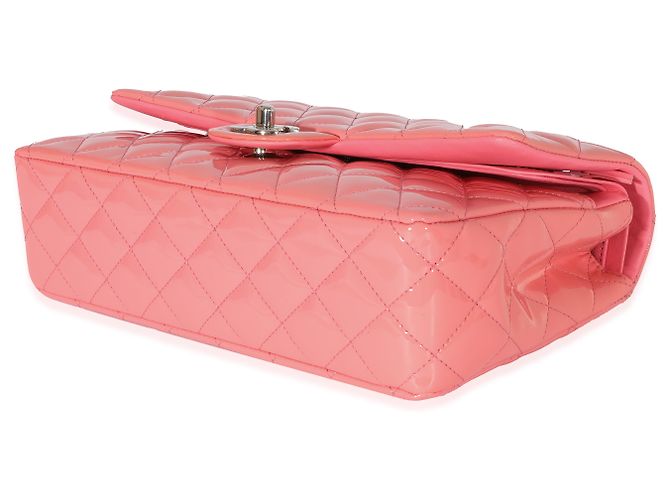 Classique Chanel Pink Patent Medium Classic Flap Bag Rose - vue 5