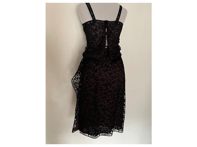 Completo Gonna e Top Chanel Pizzo Nero Monogramma - vista 10