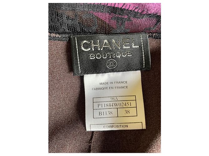 Completo Gonna e Top Chanel Pizzo Nero Monogramma - vista 13