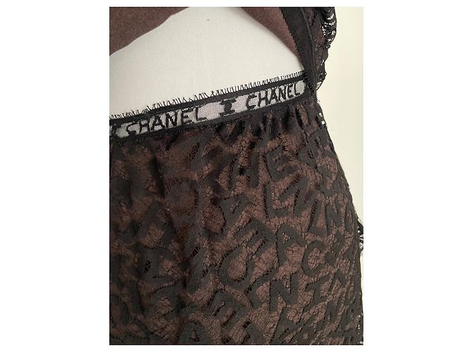 Completo Gonna e Top Chanel Pizzo Nero Monogramma - vista 8