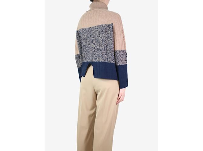 360 Cashmere Blauer Rollkragenpullover aus Kaschmir – Größe S - Ansicht 2