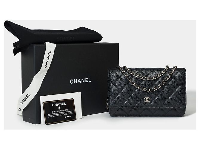 Sac CHANEL Wallet on Chain en Cuir Noir - 101617 - vue 2