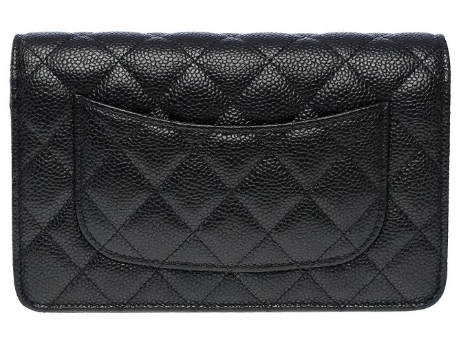 Sac CHANEL Wallet on Chain en Cuir Noir - 101617 - vue 5