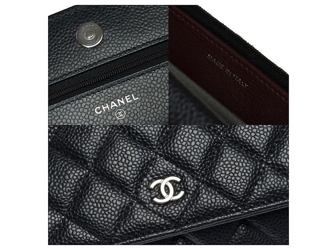 Sac CHANEL Wallet on Chain en Cuir Noir - 101617 - vue 8