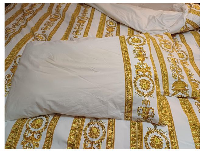 Parure de lit Gianni Versace Baroque King Size Blanc Coton - vue 2