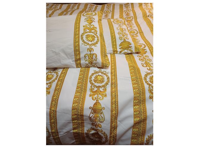 Parure de lit Gianni Versace Baroque King Size Blanc Coton - vue 3
