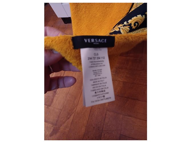 Serviette de corps Gianni Versace Barocco Coton Jaune - vue 4