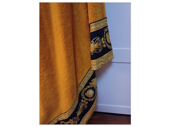 Serviette de corps Gianni Versace Barocco Coton Jaune - vue 5