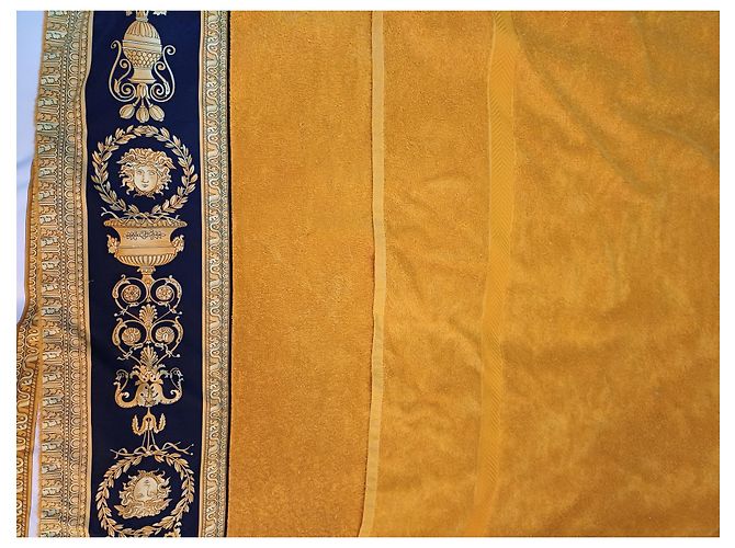 Serviette de corps Gianni Versace Barocco Coton Jaune - vue 6