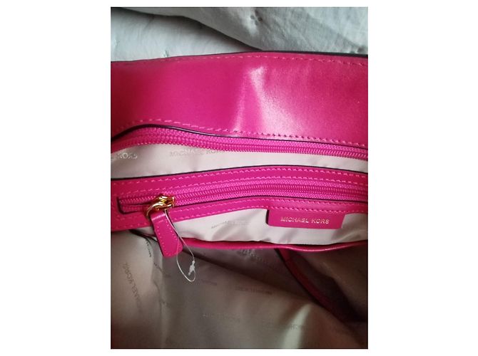Borsa Shopping Michael Kors Monogramma Rosa e Pelle - vista 4