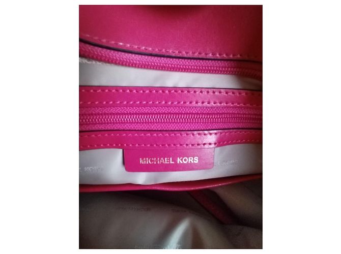 Borsa Shopping Michael Kors Monogramma Rosa e Pelle - vista 5