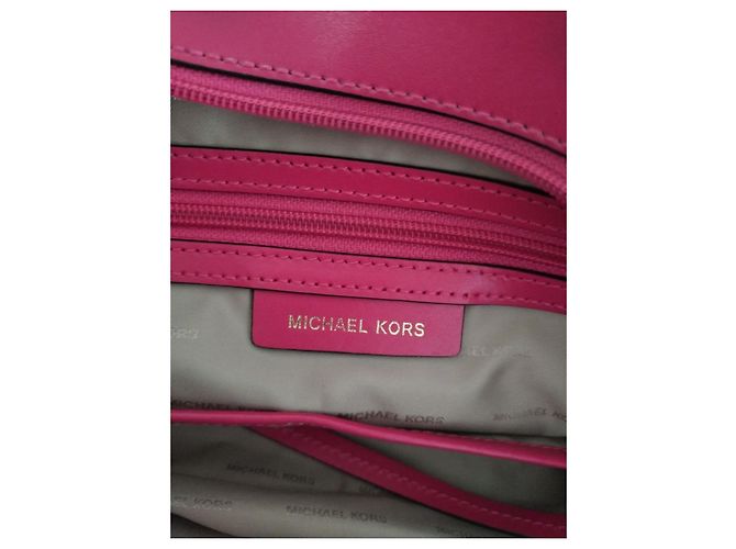 Borsa Shopping Michael Kors Monogramma Rosa e Pelle - vista 10
