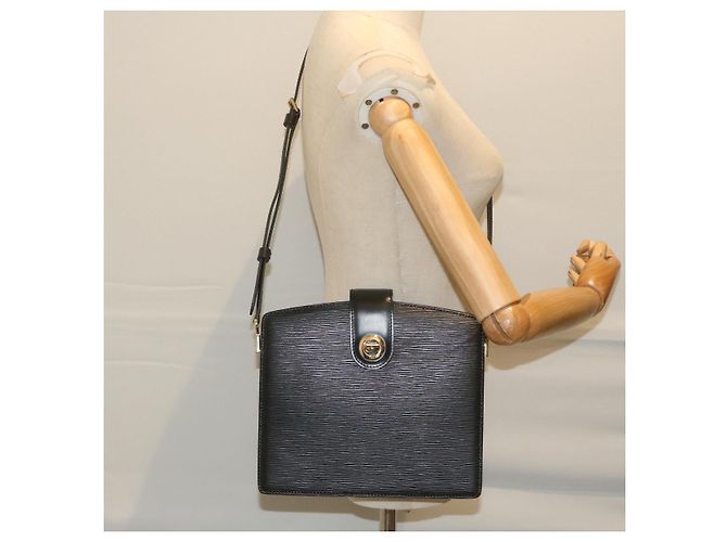 LOUIS VUITTON Borsa a spalla Epi Capuchin Nera M52342 LV Auth ep2696 Nero - vista 22