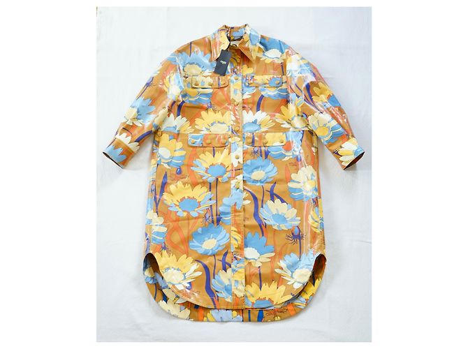 Fendi Oversized Printed Cotton Coat Multicolor Floral Multiple colors - view 10