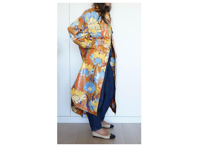 Fendi Oversized Printed Cotton Coat Multicolor Floral Multiple colors - view 12