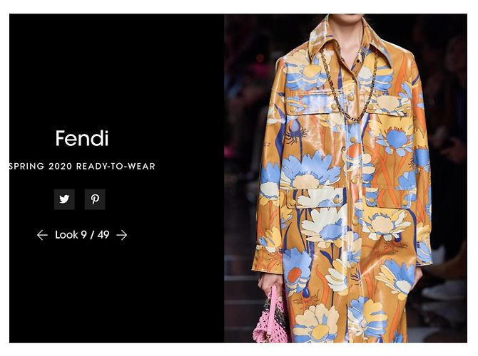 Fendi Oversized Printed Cotton Coat Multicolor Floral Multiple colors - view 14
