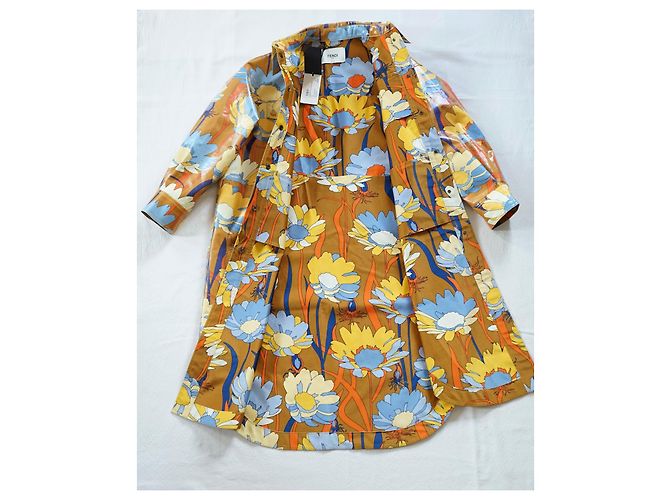 Fendi Oversized Printed Cotton Coat Multicolor Floral Multiple colors - view 3