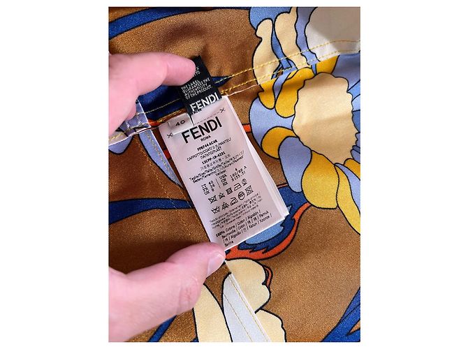 Fendi Oversized Printed Cotton Coat Multicolor Floral Multiple colors - view 6