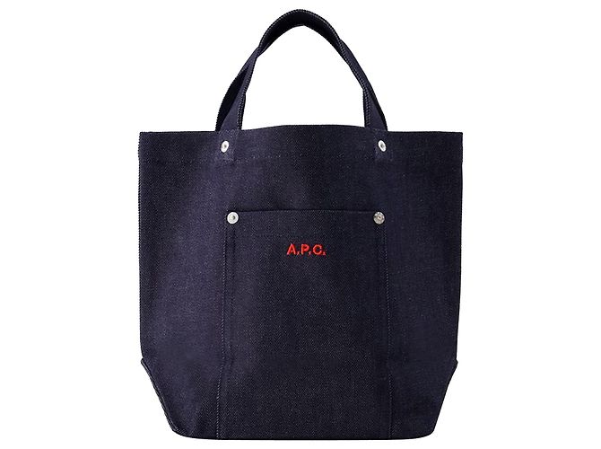 Apc Borsa shopper Thais Mini Blondie - A.P.C. - Cotone - Blu - vista 3