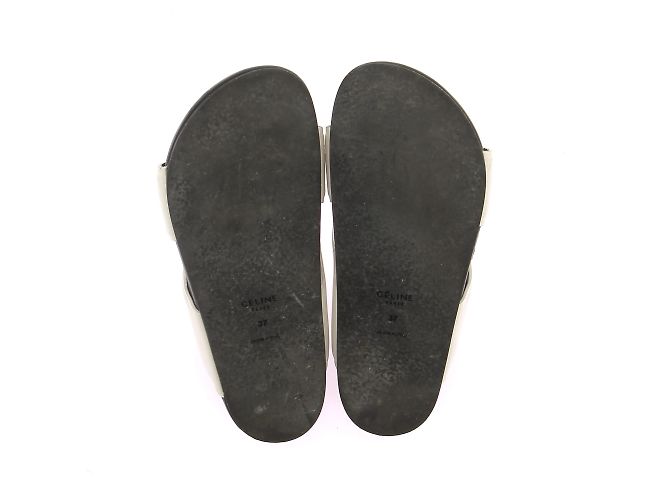 Céline Mule e zoccoli Celine T.EU 37 Pelle Bianco - vista 3