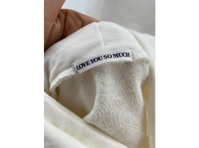 Autre Marque Nicht Signiert / Unsignierte Strickwaren T.International S Baumwolle Weiß - Ansicht 4